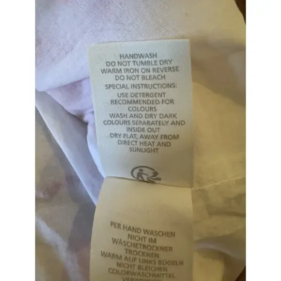 Boden Marla Embroidered Dress Womens 16 L White Gauze Midi Boho Tassels Beach - Picture 15 of 16